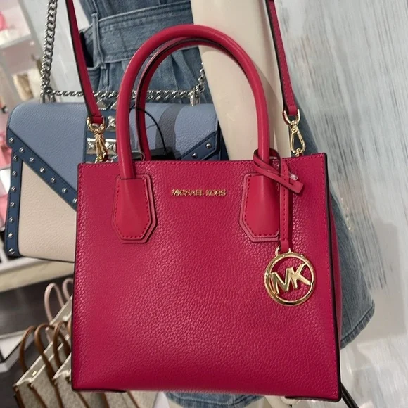 MICHAEL KORSMercer Medium Pebbled Leather Crossbody Satchel BagNWT